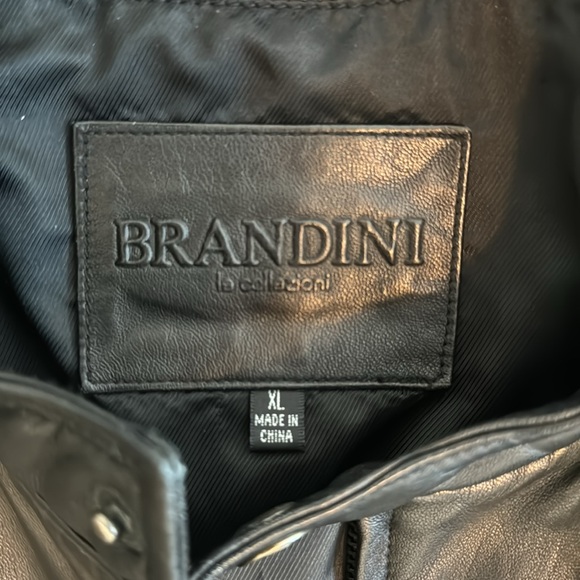 BRANDINI LEATHER MENS RACER JACKET - Picture 4 of 13